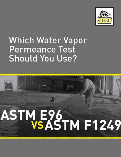 Which Water Vapor Permeance Test Should You 